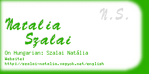 natalia szalai business card